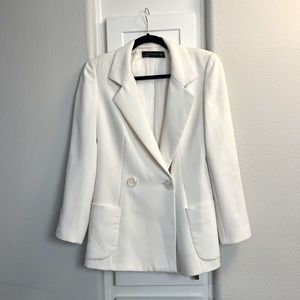 Women's White Blazer Zara - XS - Bridal Blazer
